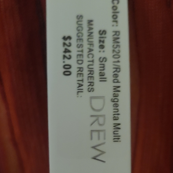 DREW Red Orange striped straples jumpsuit - Picture 3 of 3